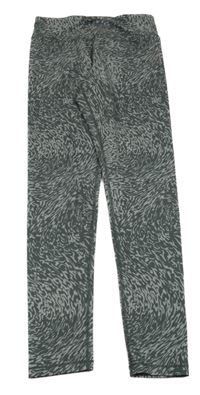 Tmavošedo-sivé vzorované športové legíny H&M