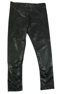 Černé koženkové legíny H&M