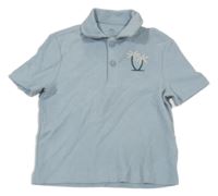 Svetlomodré polo tričko s palmami M&S