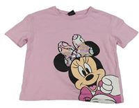 Světlerůžové crop tričko s Minnií Primark