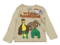 Nové - Béžové triko s dinosaury
