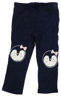 Tmavomodré legíny s tučňáky Topolino