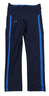 Tmavomodré funkčné športové capri legíny Under Armour