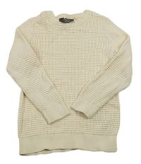 Smotanový vzorovaný sveter Primark