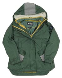 3v1 - Khaki šusťáková celoroční bunda s kapucí 