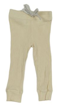 Smotanové rebrované tepláky