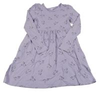 Levandulové bavlněné šaty s jednorožci H&M