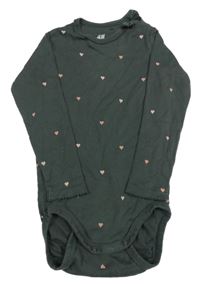 Tmavošedé srdíčkované body H&M