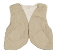 Smotanová kožušinová vesta Topolino