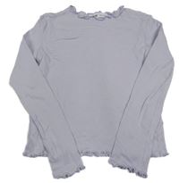 Svetlofialové rebrované tričko s kroucenými lemy Minoti