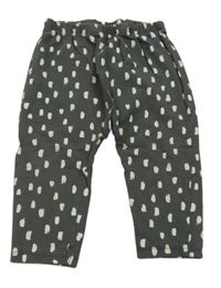 Sivo-biele vzrované tepláky Tu