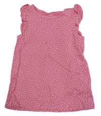 Ružové tričko s bodkami a volánikmi Topolino