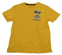 Okrové tričko s nápisom C&A