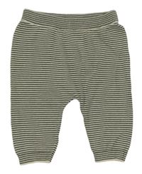 Sivo-biele pruhované úpletové nohavice Tu