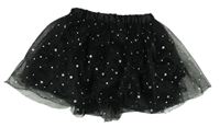 Čierna tylová sukňa s hviezdičkami a mesiacmi PRIMARK