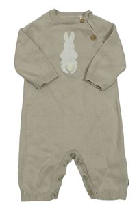 Béžový svetrový overal s králíčkem - Peter Rabbit Mothercare