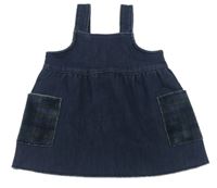 Tmavomodré cargo teplákové rifľové teplákové šaty zn. Benetton