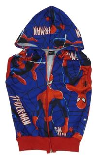Safírovo-červená prepínaci tepláková vesta so Spider-many a kapucňou