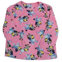Ružová plyšová pyžamová mikina s pejsky - Bluey PRIMARK