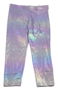 Fialové metalické športové legíny George