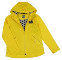 Tmavožlutá nepromokavá jarní bund s obláčikom a kapucňou alive