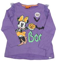 Nové - fialové triko s Minnie a tylovými volánky Disney