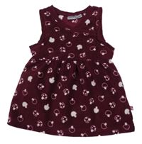 Vínové fleecové šaty s houbičkami Ergee