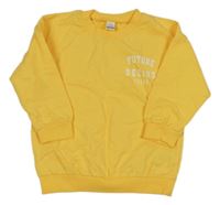 Tmavožltá mikina s nápismi LC WaIKIKI