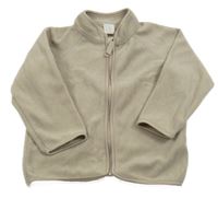 Béžová fleecová propínací mikina H&M