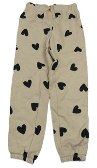 Hnedé tepláky so srdiečkami H&M