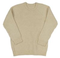 Smetanový melírovaný žebrovaný svetr St. Bernard