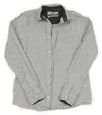 Bílo-černá košile s tečkami PIAZZAIZALIA