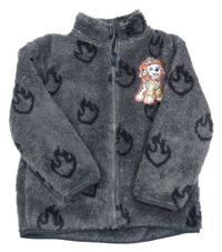 Tmavosivá chlpatá bunda s PAW PATROL - Marshall St. Bernard