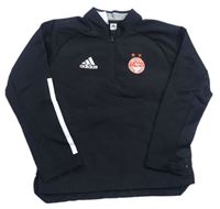 Čierne futbalové tričko s pruhy - Aberdeen F.C. Adidas