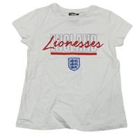 Biele tričko s nápisy - England George