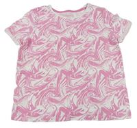 Ružovo-biele vzorované tričko Primark
