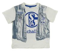Biele futbalové tričko so sakem - Schalke 04