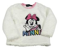 Biela huňatá mikina s Minnie Primark