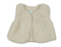 Svetlobéžová kožušinová podšitá vesta Obaibi