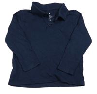 Tmavomodré polo triko H&M