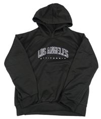 Černá mikina s nápisem a kapucí