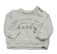 Svetlosivá melírovaná úpletová mikina s nápisom George