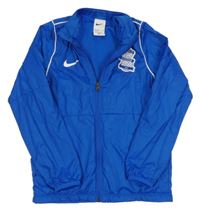 Modrá šušťáková športová bunda s nášivkou Nike