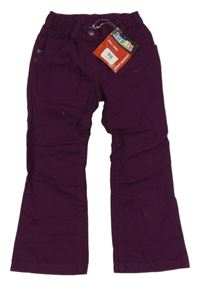 Nové - Švestkové plátěné kalhoty Lupilu