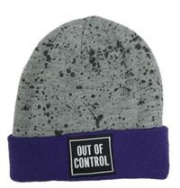 Šedo-fialová skvrnitá čepice s nášivkou Chapter Young