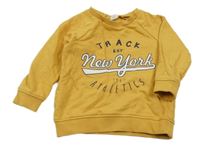 Okrová mikina s nápisom H&M