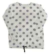 Bílé puntíkaté triko Tchibo