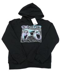 Nové - Černá mikina s ovladačem a kapucí H&M