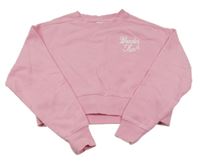 Ružová crop mikina s nápisom Zara