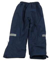 Tmavomodré šusťákové zateplené kalhoty Jojo Maman Bébé